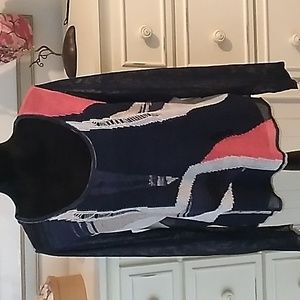 Rachel Roy XL multi-colored lightweight knit pullover top.